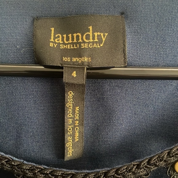 Laundry Shelli Segal beaded embroider dress women's size 4 - Picture 8 of 9